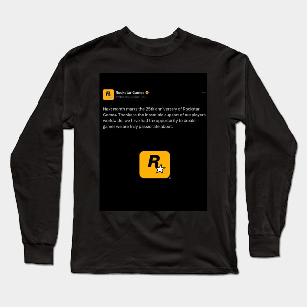 Grand Theft Auto GTA 6 official announcement Long Sleeve T-Shirt by WonderfulHumans